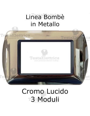Placchetta compatibile Bticino Living Light crono lucido in metallo