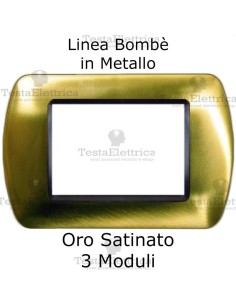 Placchetta compatibile Bticino Living Light Oro Satinato in metallo