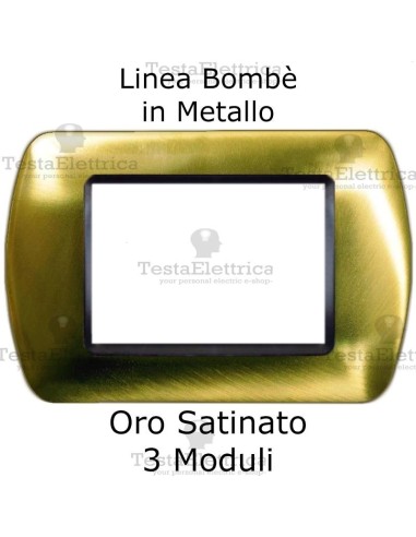 Placchetta compatibile Bticino Living Light Oro Satinato in metallo