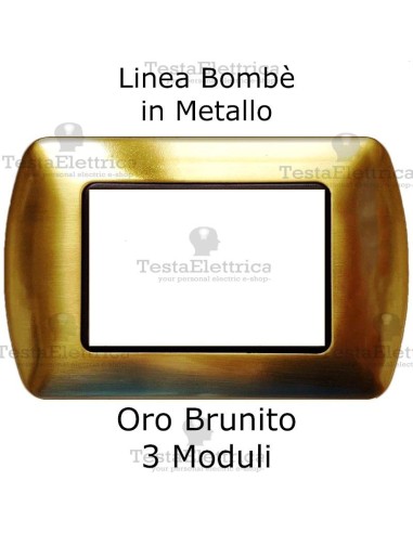 Placchetta compatibile Bticino Living Light Oro in metallo