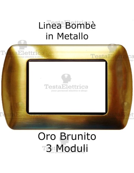 Placchetta compatibile Bticino Living Light Oro in metallo