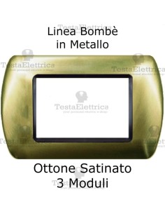 Placchetta compatibile Bticino Living Light ottone in metallo