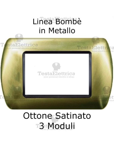 Placchetta compatibile Bticino Living Light ottone in metallo
