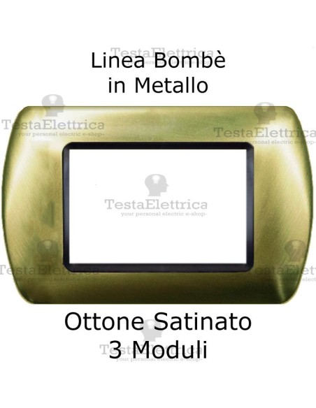 Placchetta compatibile Bticino Living Light ottone in metallo