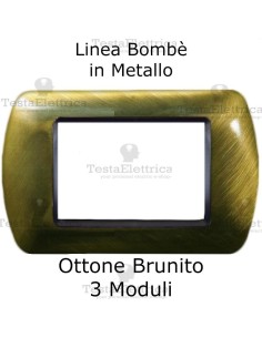Placchetta compatibile Bticino Living Light ottone brunito in metallo