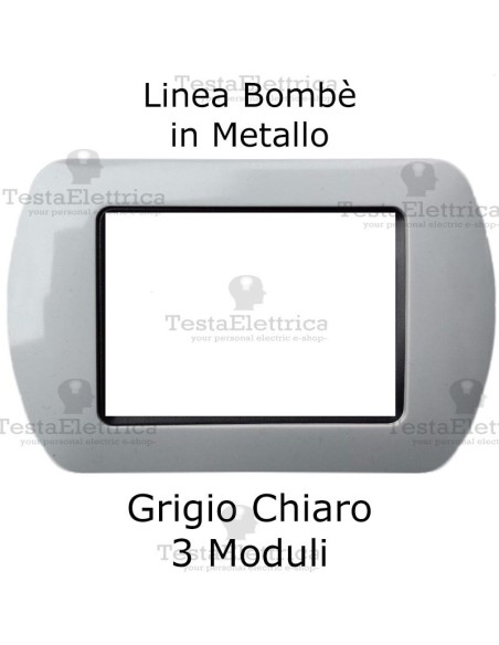 Placchetta compatibile Living Grigio Chiaro