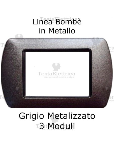 Placchetta compatibile Living Grigio Metallizzato