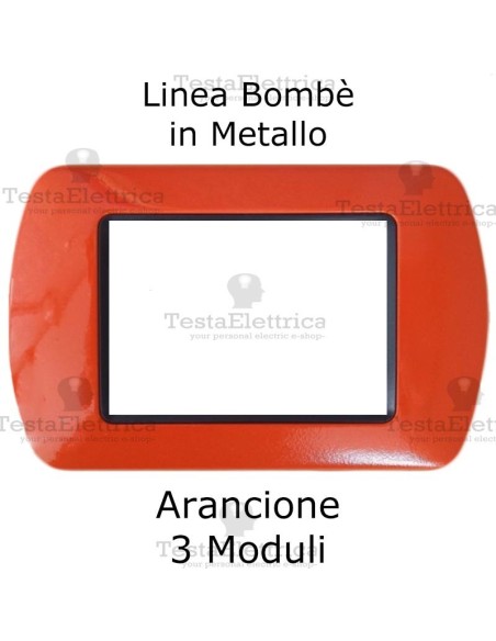 Placchetta mascherina compatibile bticino Living Arancione