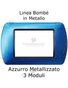 Placchetta adattabile bticino Living Light Azzurro Metallizzato 