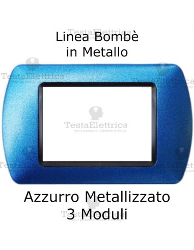 Placchetta adattabile bticino Living Light Azzurro Metallizzato 