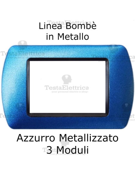 Placchetta adattabile bticino Living Light Azzurro Metallizzato 