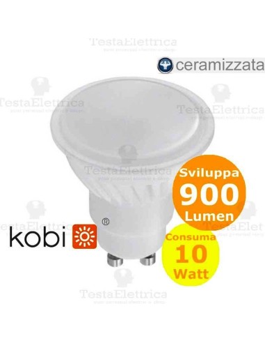 Lampadina a led ceramica gu10 10 watt 