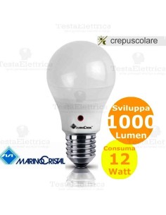 Lampadina led sensore doppio crepuscolare marino cristal