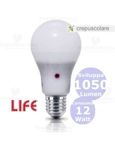 Lampadina led sensore doppio crepuscolare life