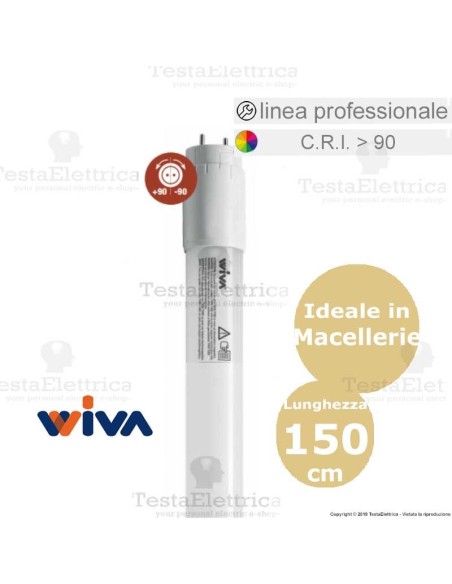 Tubo a led macellerie  150 cm cri 90 Wiva meat