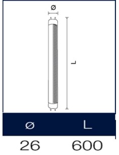 Tubo a led macellerie  60 cm cri 90 Wiva meat 2