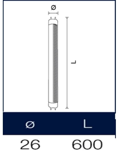 Tubo a led 60 cm cri 97 Wiva