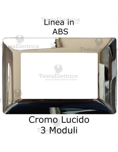 Placca in abs Cromo Lucido compatibile con serie Bticino Matix 