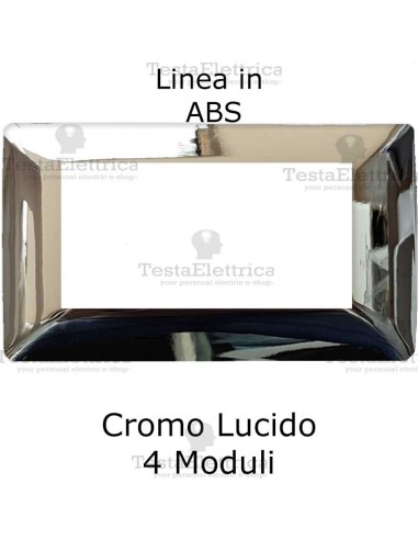 Placca in abs Cromo Lucido compatibile con serie Bticino Matix 