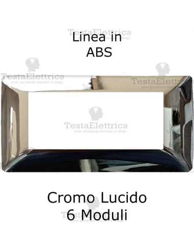 Placca in abs Cromo Lucido compatibile con serie Bticino Matix 
