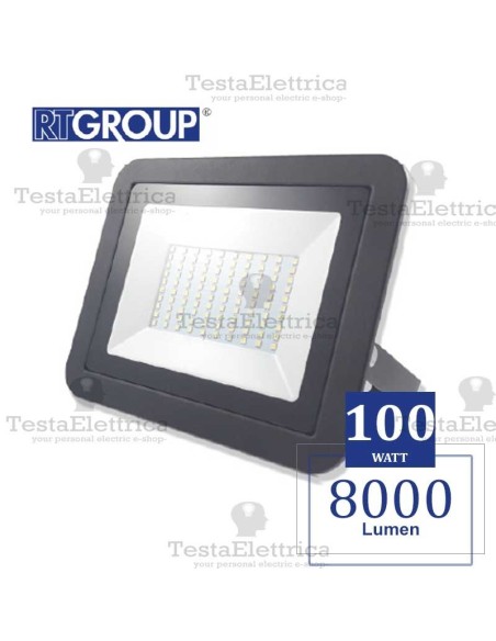 Proiettore a Led 100  watt IP65 Black