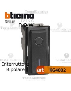 bticino kg4002 - interruttore bipolare bticino living now nero