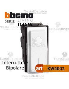 bti kw4002 - interruttore bipolare living now bianco
