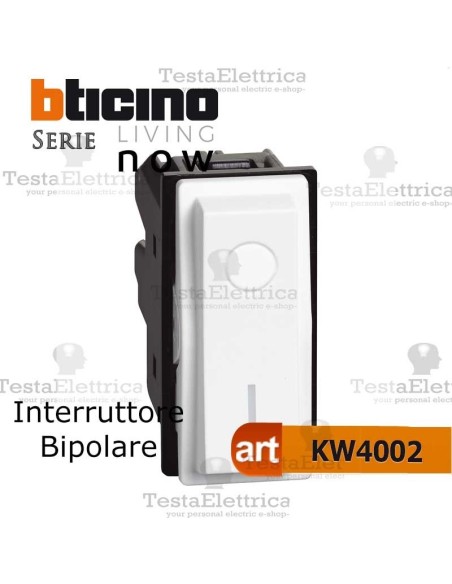 bti kw4002 - interruttore bipolare living now bianco