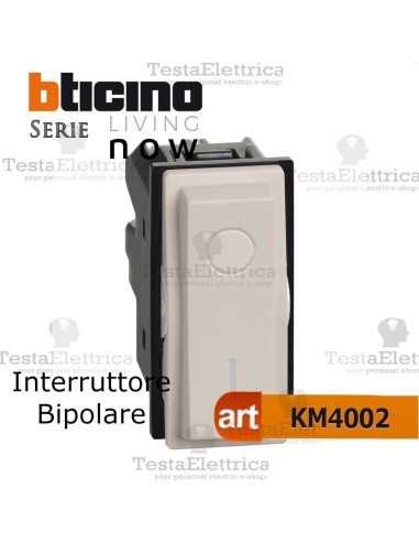 bti km4002 - interruttore bipolare sabbia bticino living now