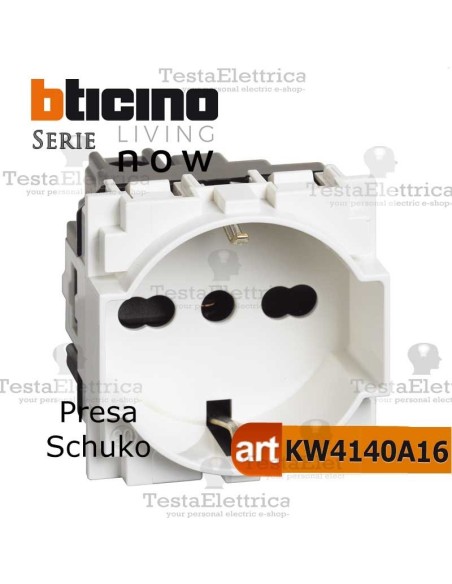 bticino KW4140A16 - presa schuko bticino living now