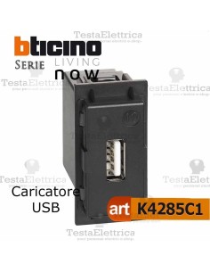 Presa caricatore USB bticino living now