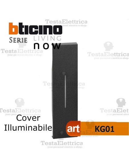 Cover nera illuminabile  bticino living now KG01