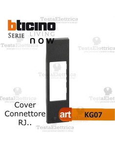 Cover nera per presa telefono e dati bticino living now KG07