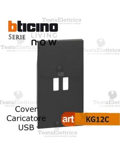 cover nera per presa usb doppia