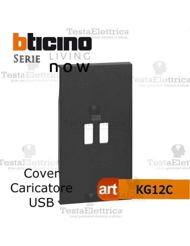 cover nera per presa usb doppia