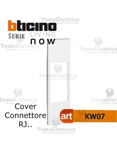 Cover bianca per presa telefono e dati bticino living now KW07