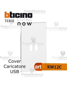 cover bianca per presa usb doppia