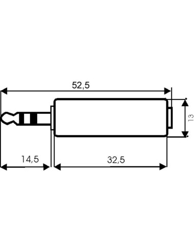 Adattatore audio M/F jack 6,3 mm a jack 3,5 mm Gbc