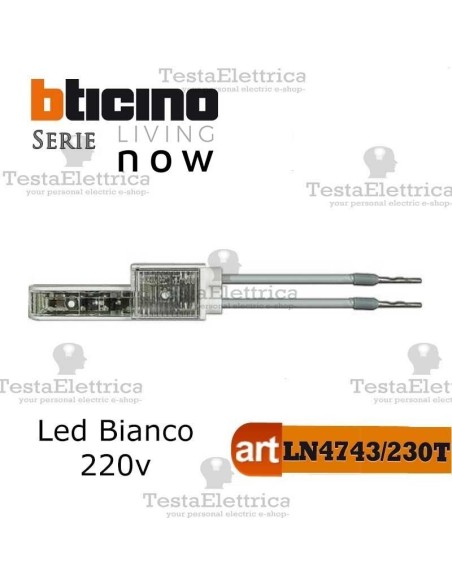  bticino LN4743/230T spia led bianco living now