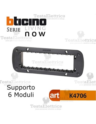 bticino k4706 supporto 6 moduli living now