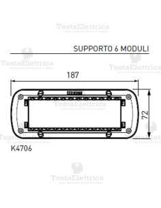 bticino k4706 supporto 6 moduli living now 2