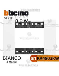 Placca bianca living now 3 moduli