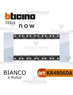 bticino KA4806DA placca sky 6 moduli living now	