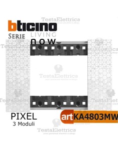 bticino KA4803MW placca pixel living now