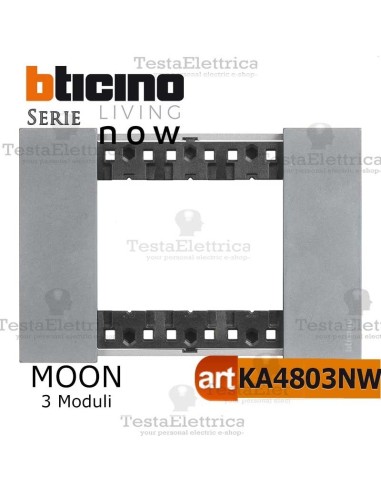 bticino KA4803NW placca moon living now