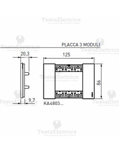 bticino KA4803ZG placca acciaio living now 2
