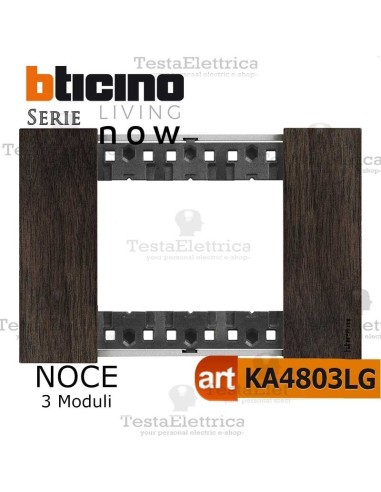 bticino KA4803LG placca noce living now