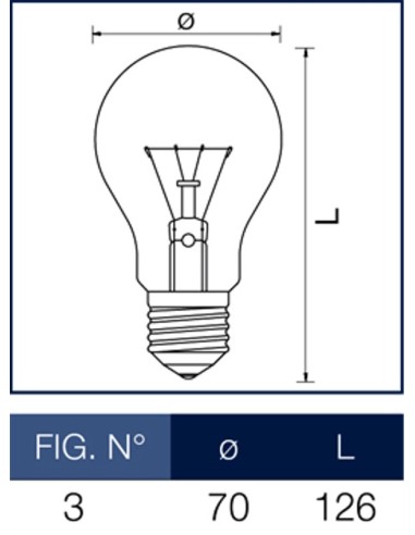 lampadina incandescenza goccia 200W Leuci