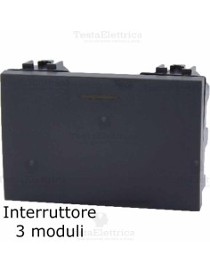 Interruttore 3 moduli compatibile bticino LivingLight
