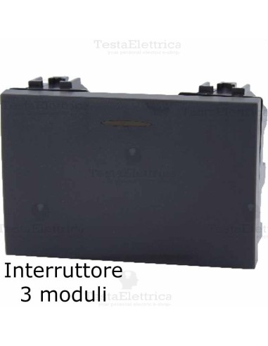 Interruttore 3 moduli compatibile bticino LivingLight